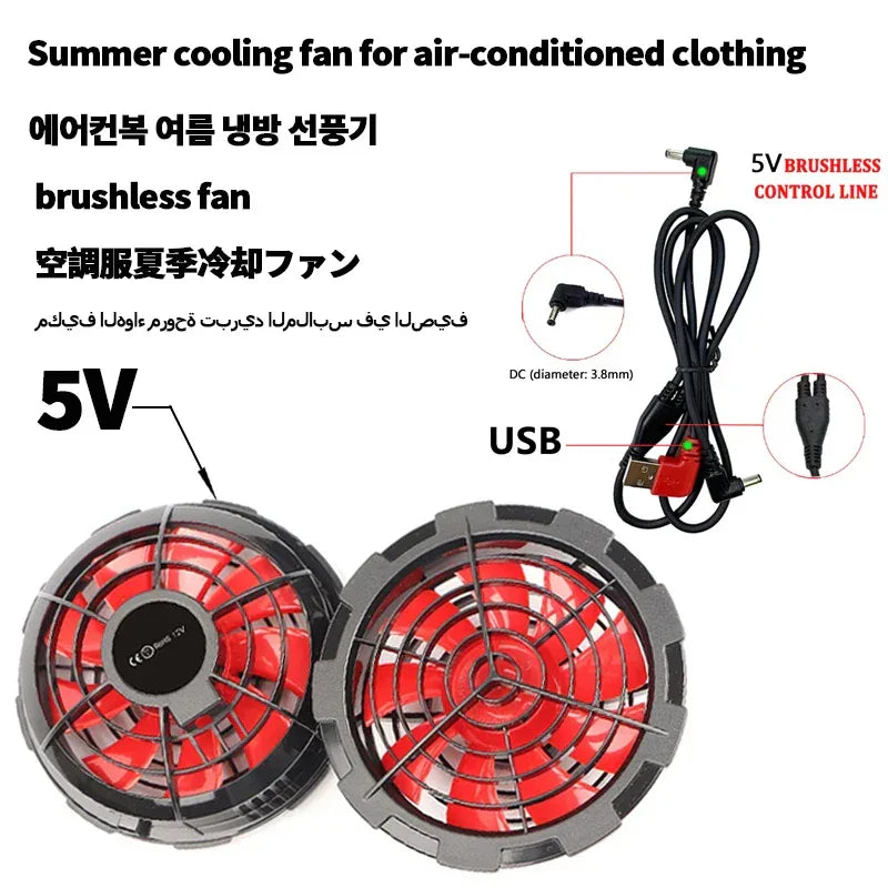 21v Air conditioner fan Clothing Fan Cooling Fan Personal Air Conditioning for Summer Heat Relief cooling clothing accessories