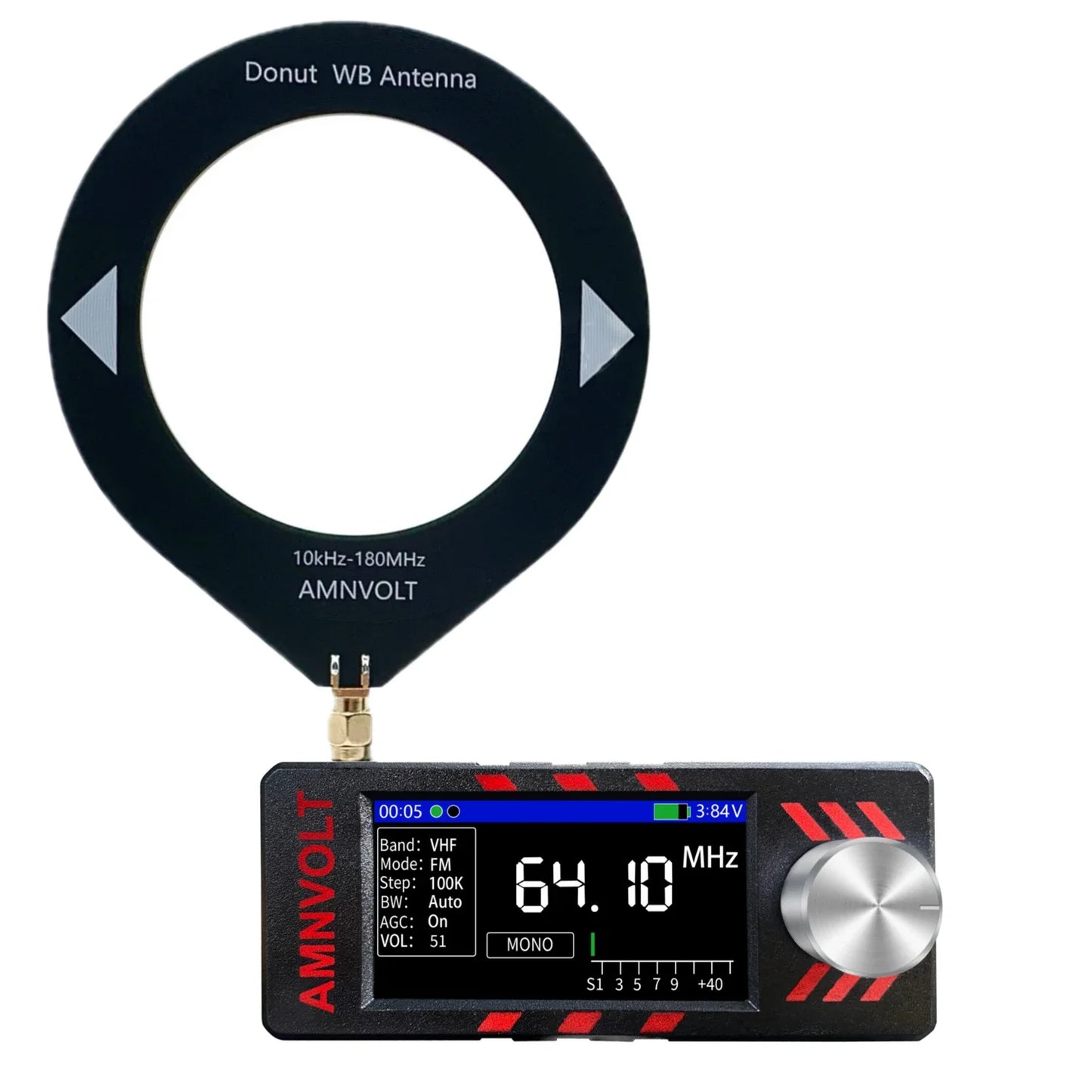 Upgraded V3S AMNVOLT Mini SI4732 DSP Radio Receiver FM AM SSB LSB USB Full Band Pocket Radio with Hi-Z Headphone Amplifier