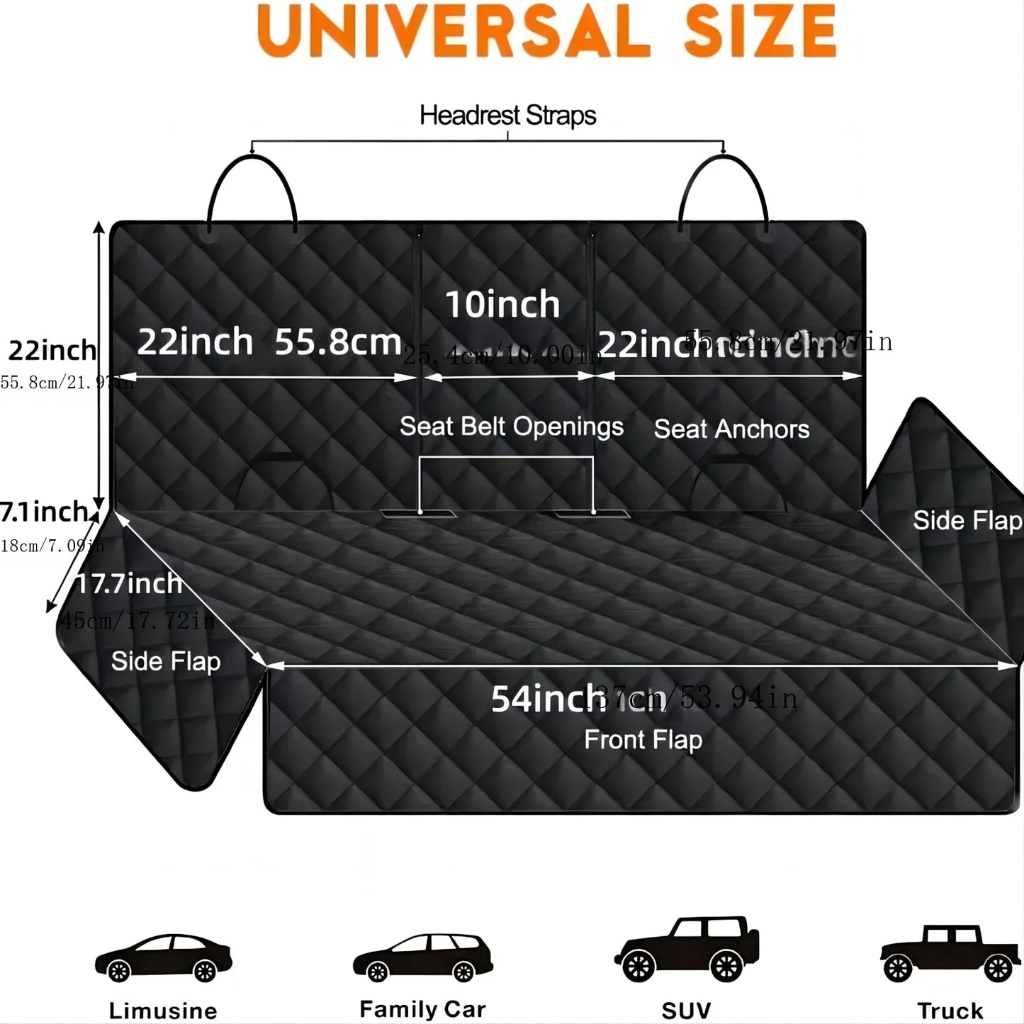 Premium Dog Car Seat Cover Durable Scratch Proof Slip Resistant Washable Pet Back Seat Protector