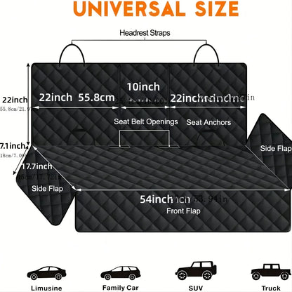 Premium Dog Car Seat Cover Durable Scratch Proof Slip Resistant Washable Pet Back Seat Protector