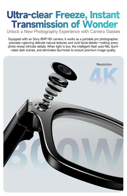 Xiaomi 8K Camera AI Glasses Smart Translation Color-Changing Waterproof Glasses Video Recording Photo Call Smart Sunglasses