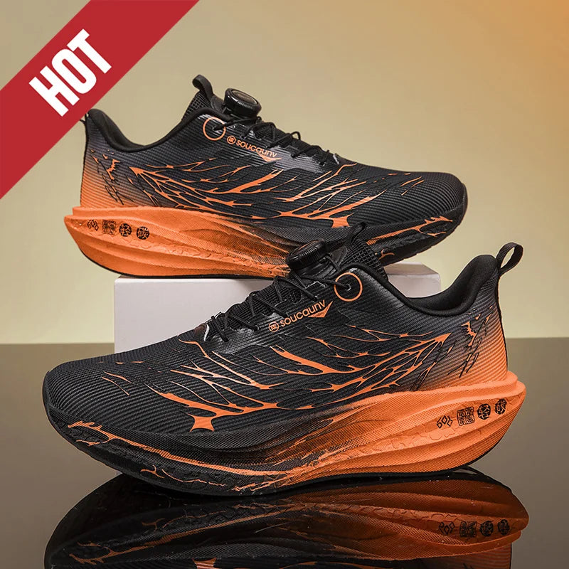 Fluorescence Running Shoes CarbonBoard Marathon Men Sports Casual Tenis Breathable Womens Comfortable Athletic Nonskid Sneakers