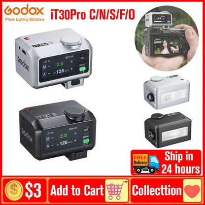 Godox iT30 Pro C N S iT30Pro Touchscreen Pocket Flash TTL 2.4G Wireless on Camera Flash for Canon,Sony,Nikon,Olympus,Fujifilm