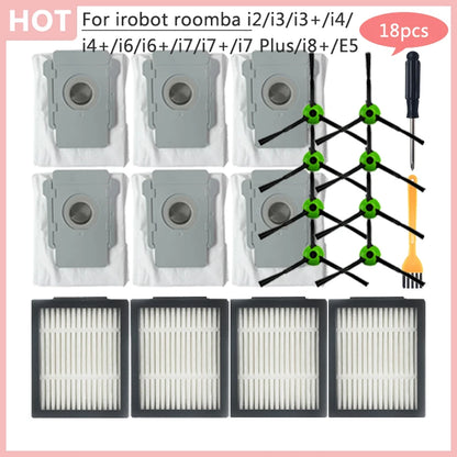 E5 E6 E7 Filter Dust Bag For irobot roomba i2 i3 i3+ i4 i4+ i6 i6+ i7 i7+ i7 Plus i8+ Replacement Main Side Brush Vacuum cleaner