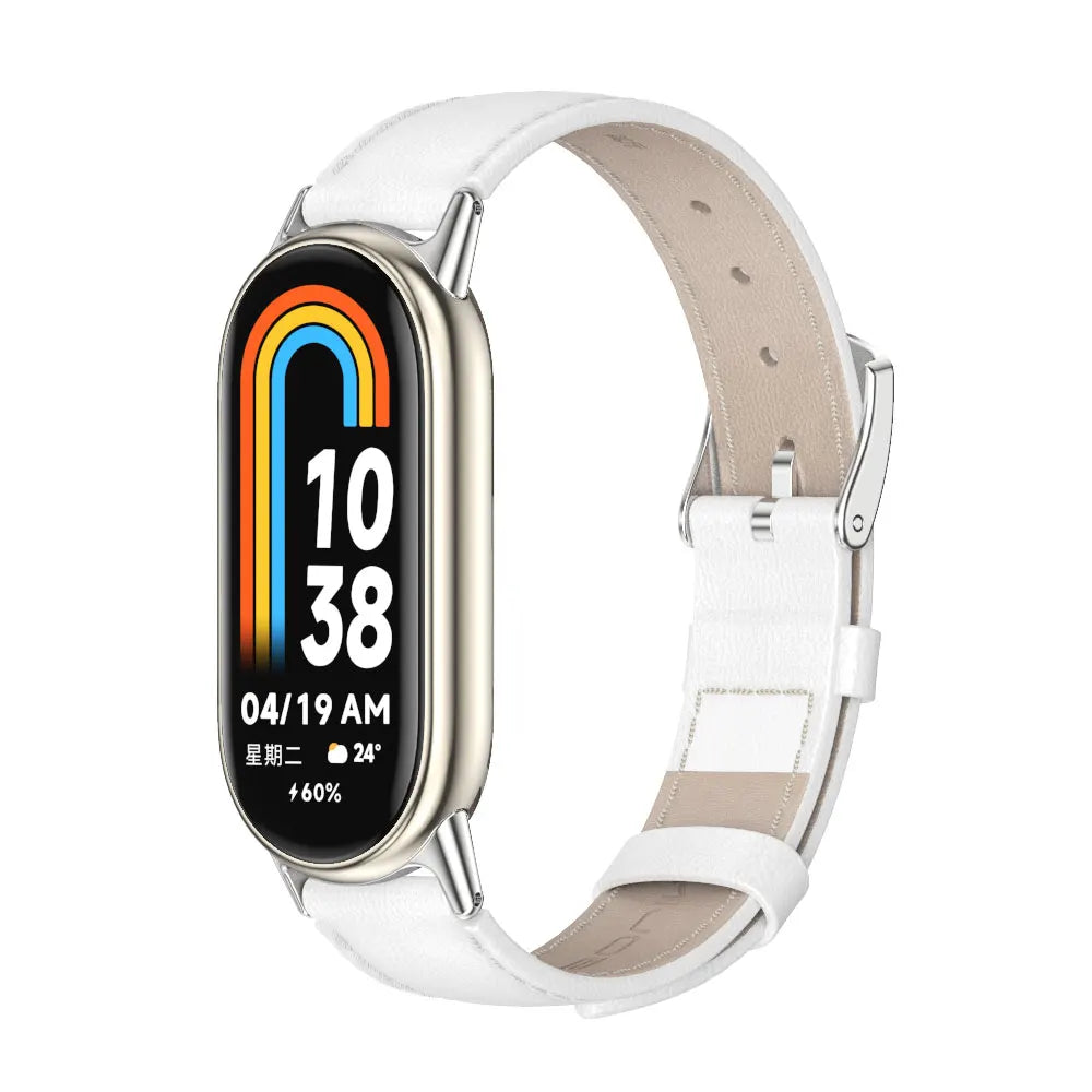 Strap for Xiaomi Mi Band 10 9 8 Bracelet Fashion Leather Replacement Wristband Miband 8 NFC Correa Mi Smart Band 8 9 Wrist Strap