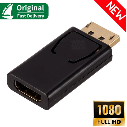 HD 4K DisplayPort To HDMI-compatible Adapter Converter DP Male To Female HDMI-compatible HDTV Adapter Video Audio PC Laptop
