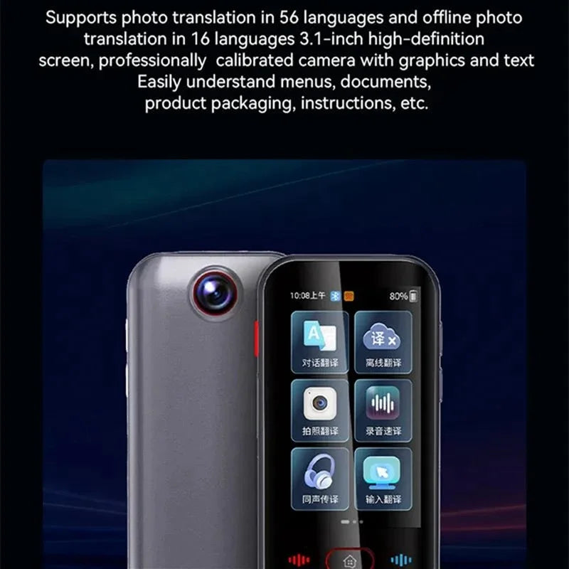 2026 New M30 Smart Voice Translator 139 Online Languages 14 Offline WIFI Photo Recording Dictionary Translation Business Travel