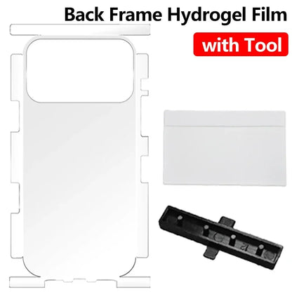 For iPhone 17 16 Pro Max 17Air 16Plus HD/Matte Clear Side Frame Sticker Back Full Coverage Protective Film Border Hydrogel Film