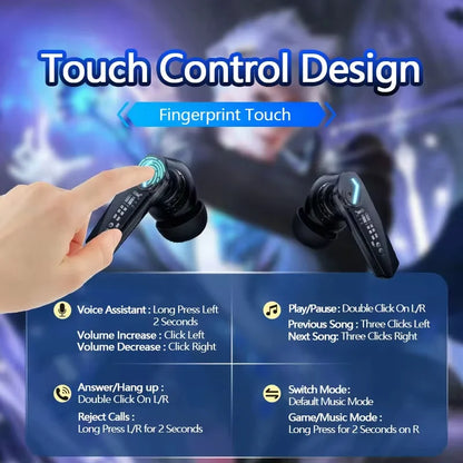 Choice Lenovo GM2 Pro TWS Bluetooth Headphones Long Endurance With Low Latency Headphones Smart Touch With HIFI Sound Earbuds