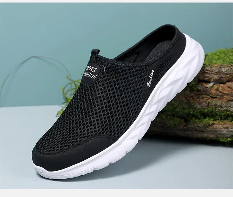 YRZL Hot Sale Men Half Slipper High Quality New Design Mesh Shoes Breathable Outdoor Sandals Comfortable Couples Walking Shoes