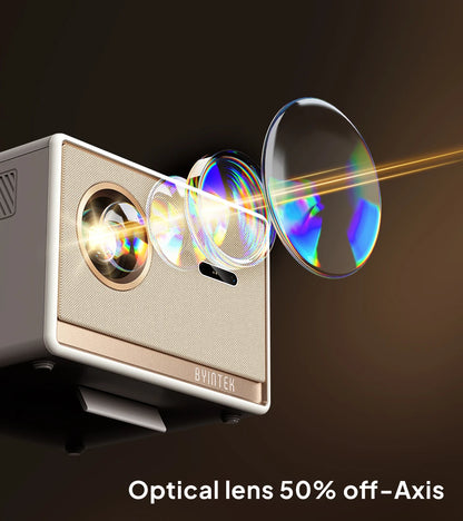 BYINTEK T5  Max Full HD 1080P Projector 4K 1000ANSI Android WiFi 6 Auto Focus ProfessionalBass Home Theater Projector for Video