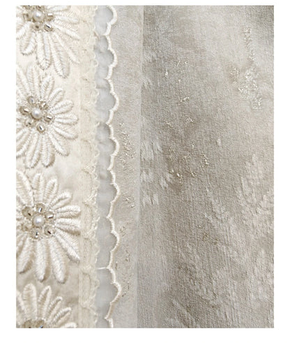 French Retro Style High-end Luxury Romantic Jacquard Chenille Lace Blackout Curtain Bedroom Door Screen Shutter Home Decor