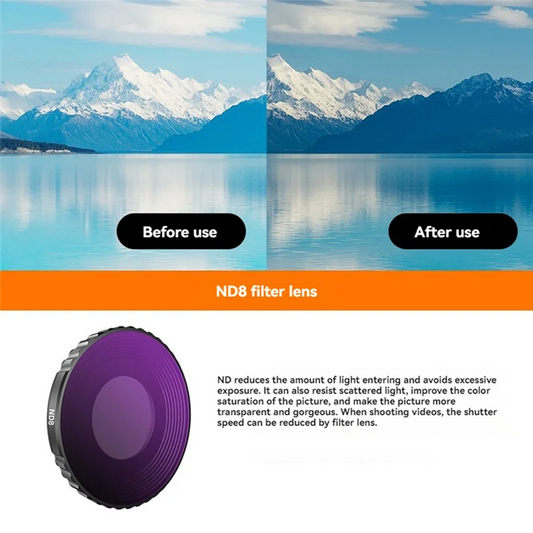 For DJI Osmo Action 4 ND CPL Filter Kit For DJI Osmo Action 4 ND CPL Filter Kitt For Action 4 Action Camera-N34R