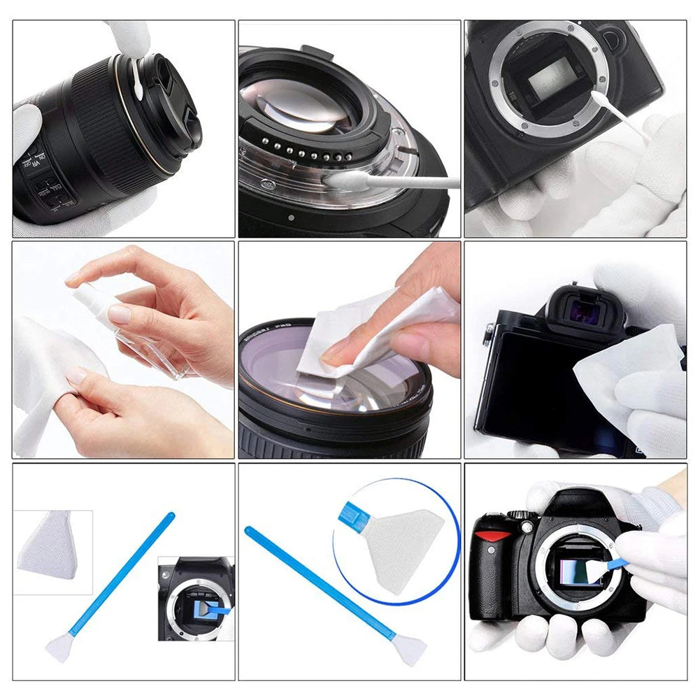 47pcs Dust Camera Cleaner Kits Camera Cleaning Lens Pen Brush Kit Camera Cleaner DSLR Lens Digital Sensor Cleaning with Brush