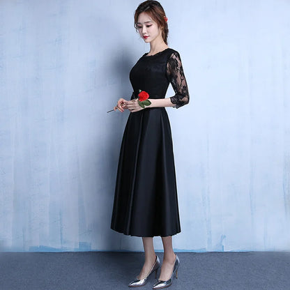 Robe De Roiree Evening Dresses Dongcmy New Fashion Party 2025 Lace Black Plus Size Gala Abiti Da Sera Formal Gowns Customized