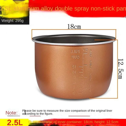 Electric pressure cooker liner multicooker bowl 4L 5L 6L liter non-stick pan double spray thickening