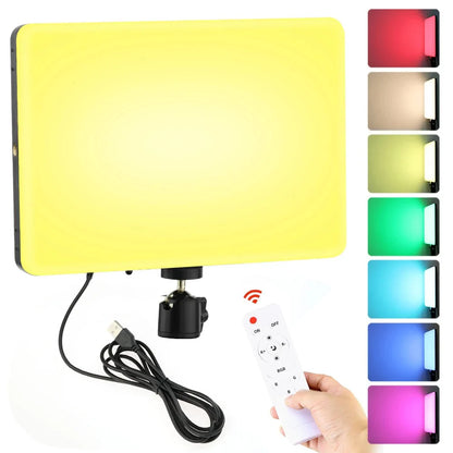 10inch RGB LED Photography Video Light Panel Lighting Photo Studio Lamp Kit Remote Control For Shoot Live Streaming Tripod Stand