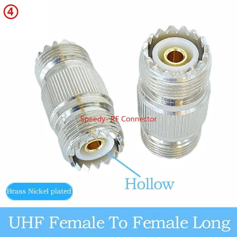 UHFmale Female SO239 PL259 Connector UHF 3 Way Splitter UHF 4-hole Panel Mount Flange RF Coaxial Pure Copper High Quality