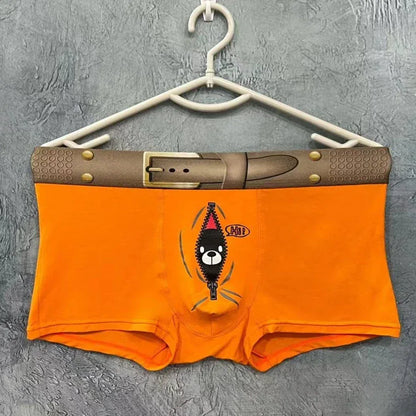 New Fashion Designer Underwear Man Novelty Underpants Men Boxers Cartoon Funny Print Male Boxer Briefs Modal Men's Panties Men