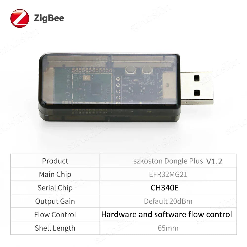 EFR32MG21 Zigbee 3.0 USB Dongle Plus Universal Open Source Zigbee Gateway Works with Home Assistant openHAB Zigbee2MQTT ZHA NCP