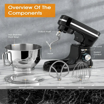 Powerful Stand Mixer Electric Blender Desktop Egg Whisk 1000w 8+P Speed Food Processor Multifunctional Kitchen Mixer with Bowl
