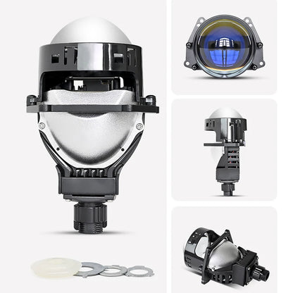 2PCS 3 Inch Bi LED Projector Lenses For Headlight Hella 120W 60000LM Auto Lamp Car Lights Retrofit Kits Hyperboloid Lens