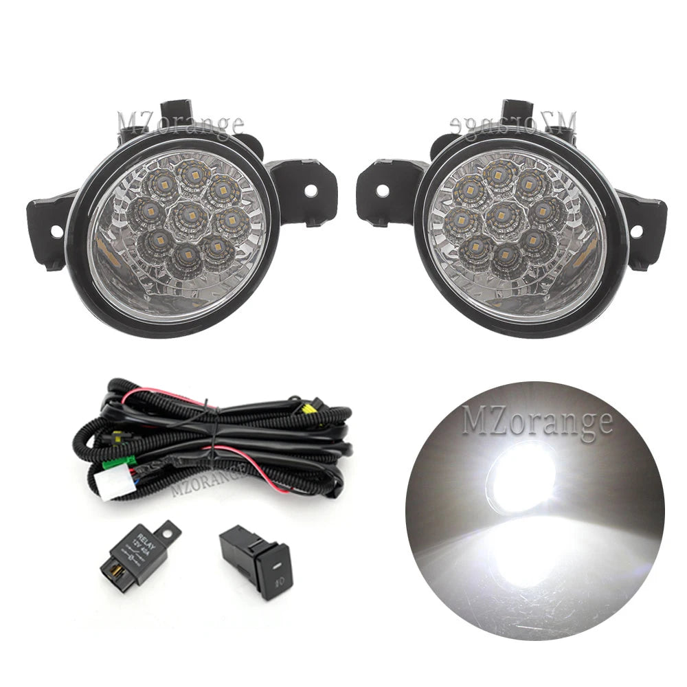 Fog Lights for Nissan X-trail T32 X trail Rogue 2014-2016 Headlight LED Fog Light Switch Harness Cover Grill Fog Lamp Assembly