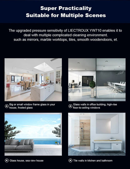   (promo code: AEEU03 )Liectroux YW710 Robot Window Cleaner,Double Water Spray,Strong Vacuum,Home Floor Wall Window Cleaning Robot,App&Remote Control