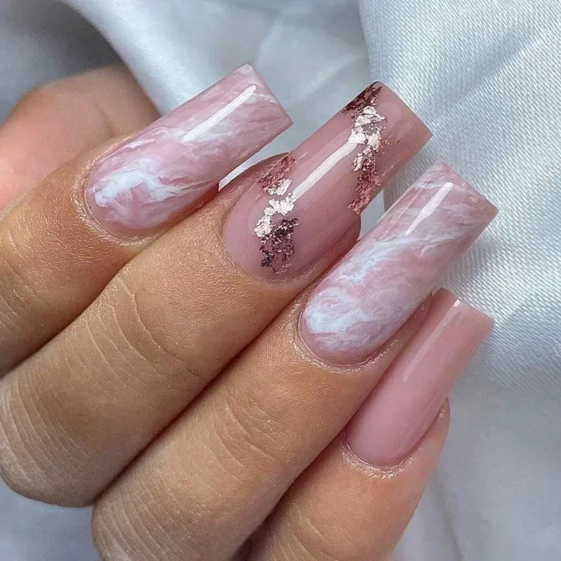 Romantic Red Lips Valentine's Day Wearable Fake Nails Frosted White Detachable Finished False Nails Press on Nails with Glue