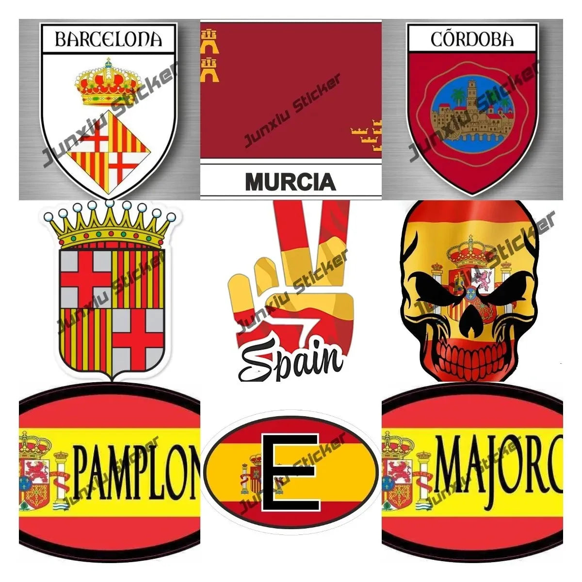 Lombardia Marche Molise Italy Flag Emblem Vinyl Sticker Decoration Naples Napoli Modena Messina Milan Italia Round Seal Flag