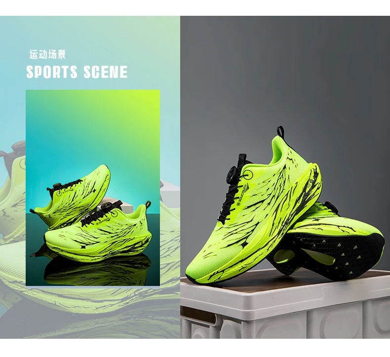 Fluorescence Running Shoes CarbonBoard Marathon Men Sports Casual Tenis Breathable Womens Comfortable Athletic Nonskid Sneakers