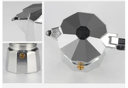 150 300 600 Aluminum Moka Pot with Electric Burner Stove Top Coffee Maker Espresso Percolator Mocha Kettle Heater Home Household