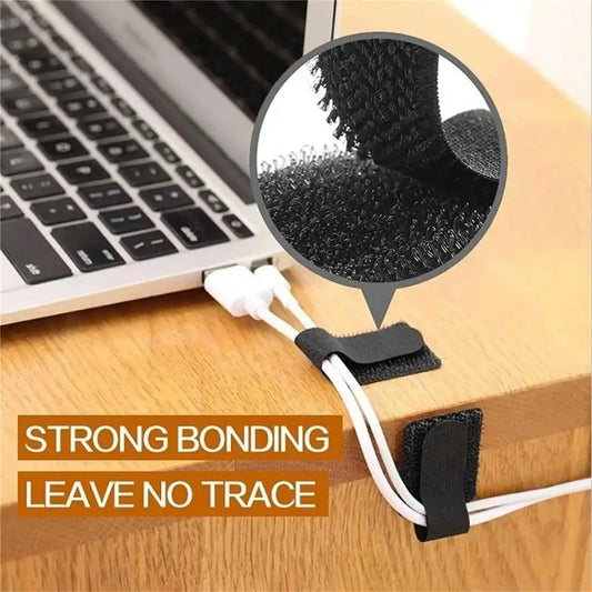 10/20Pcs Self Adhesive Reusable Cable Ties Wire Organizer Storage Stand Mouse Earphone Data Cord Desktop Tidy Management Winder by PDG ibma