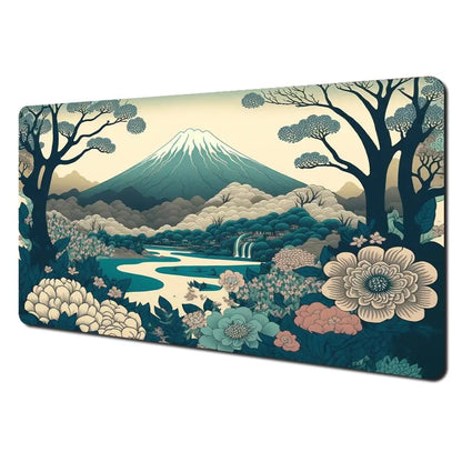 Red and Black Art Landscapes Large Mouse Pad Anti-Slip Durable Desk Mat Offices Accessories Keyboard Mouse Mat Tapis De Bureau