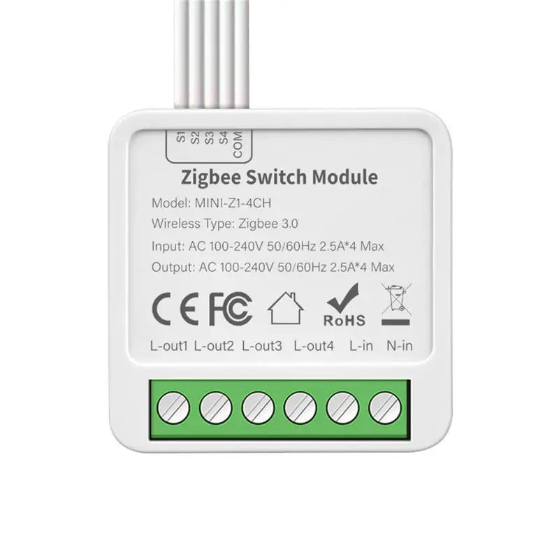 Zigbee/Wifi 1/2/3/4CH MINI Smart Switch Two-Way Control Wireless Light Switch Smart Home Automation Via Alexa Google SmartLife