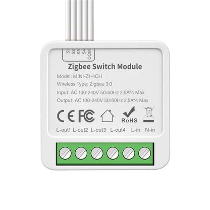 Zigbee/Wifi 1/2/3/4CH MINI Smart Switch Two-Way Control Wireless Light Switch Smart Home Automation Via Alexa Google SmartLife
