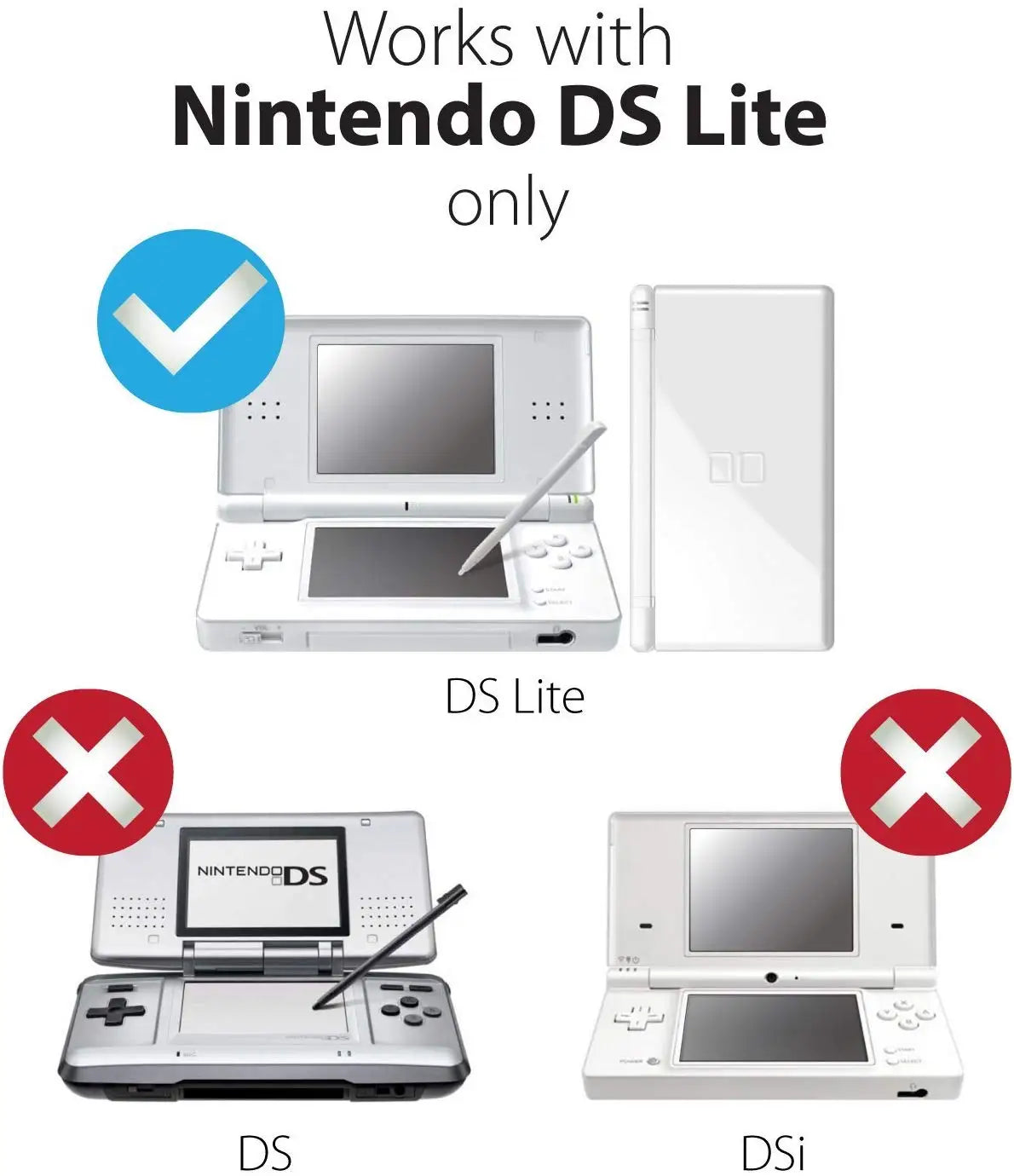 DS Lite Charger Kit, AC Power Adapter Charger and Stylus Pen for Nintendo DS Lite Systems Wall Travel Charging Cable 5.2V 450mA