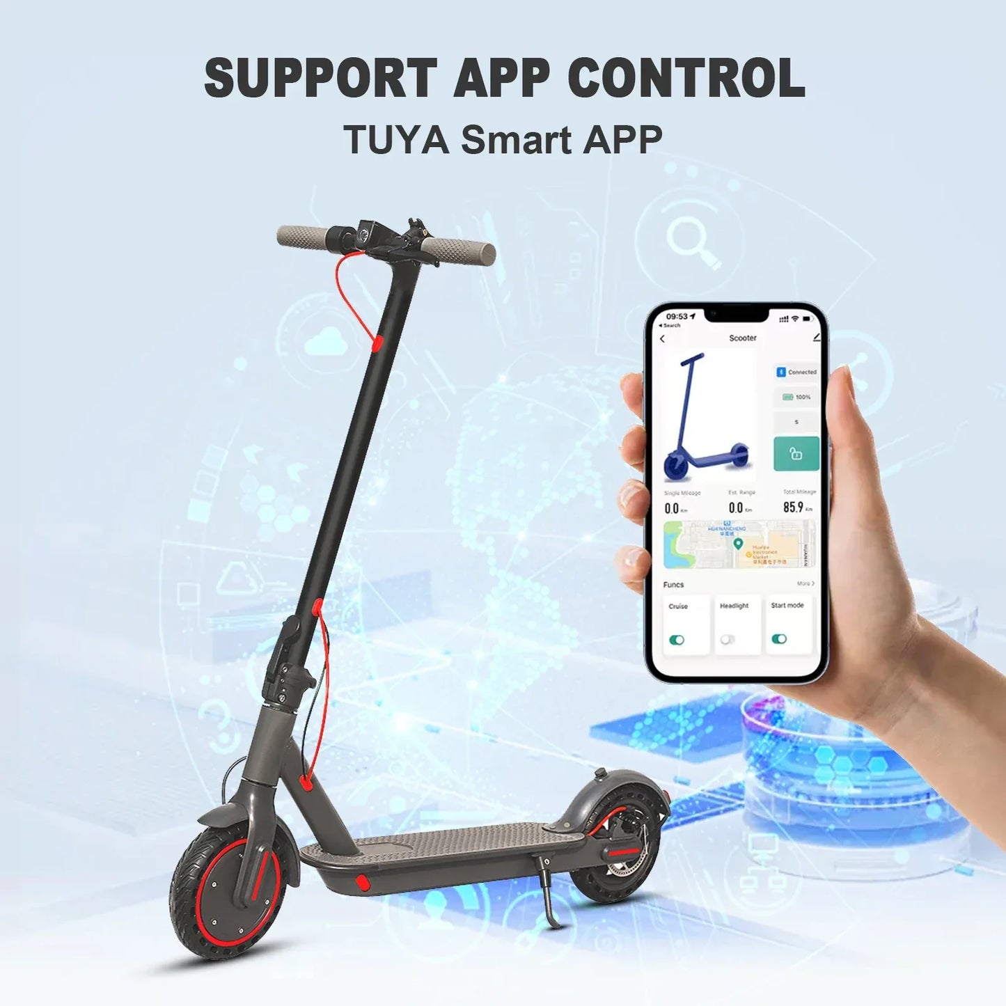 2026 New AOVOPRO P7 Turn Signal Electric Scooter 350W 8.5 Inch Tire Smart Escooter 31KM/H 36V10.5AH Electric Scooter for Adults