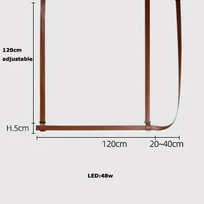 Minimalist LED Leather Pendant Chandelier Dining Table Hanging Lamp Office Pendant Lamp For Hotel Chandeliers Belt Home Decor