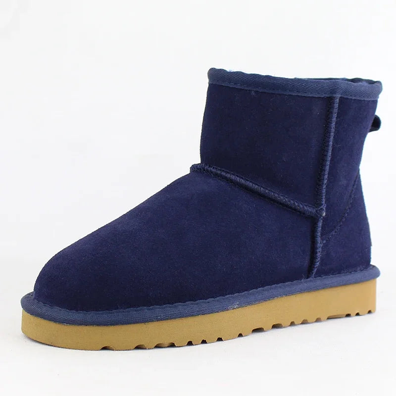 UVWP New Fashion Australia Classic Men Snow Boots Top Quality Genuine Leather Ankle Boots Warm Winter Boots Mens Shoes