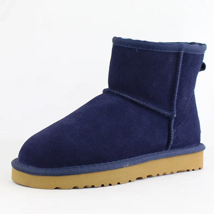 UVWP New Fashion Australia Classic Men Snow Boots Top Quality Genuine Leather Ankle Boots Warm Winter Boots Mens Shoes