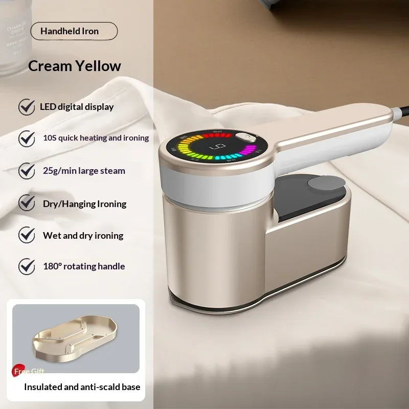 Intelligent Steam Ironing Machine Portable Travel Steamers for Clothes LCD Diplay Screenc Mini Handheld Garment Iron Steamer