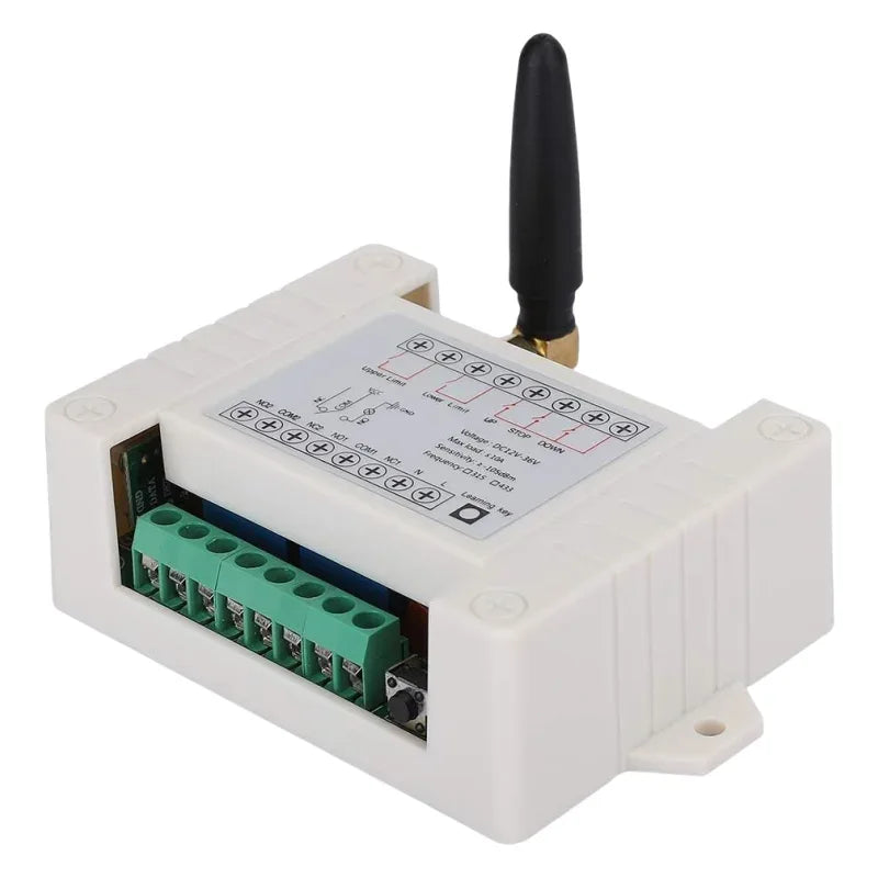 Universal 12V-36V 2-channel wireless motor RF remote control relay module switch receiver motor front and rear electric doors