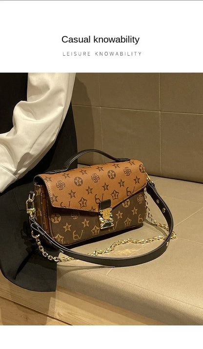 Light luxury brand women's handbag 2024 new autumn and winter high-end fashion designer mailman bag shoulder crossbody bag