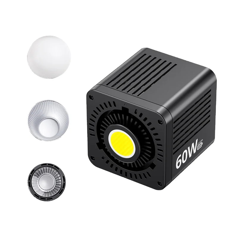 Ulanzi C60 60W COB Video Light Bi-Color Led Light 2500-6500K 3300mAh Mini Bowens Mount for Photography Studio Lighting Live Vlog
