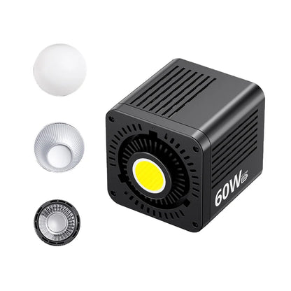 Ulanzi C60 60W COB Video Light Bi-Color Led Light 2500-6500K 3300mAh Mini Bowens Mount for Photography Studio Lighting Live Vlog