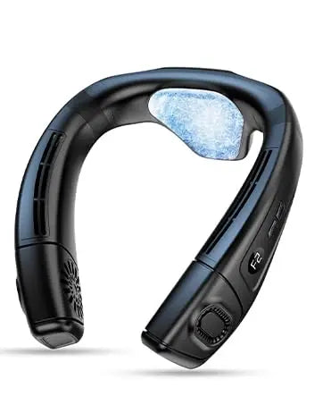 2026 New Upgrade Neck Air Conditioner Fan Instant Cooling With Cooling Plate, Bladeless, 8000mAh Operated Wearable Rechargeable