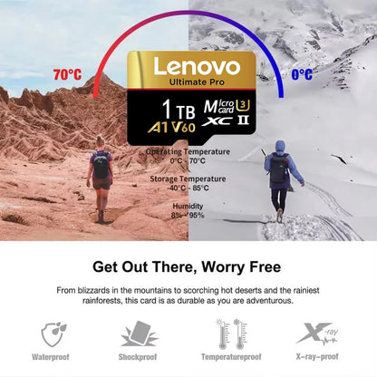 Lenovo SD Memory Card 2TB 1TB 512GB 128GB 256GB Micro SD Card V60 U3 Flash Cards TF Card Memory Microsd For Insta360 DJI Drone