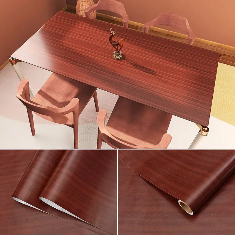 PVC Waterproof Self Adhesive Wallpaper Wall in Rolls Furniture Cabinets Vinyl Decorative Film Wood Grain Stickers For Home Decor
