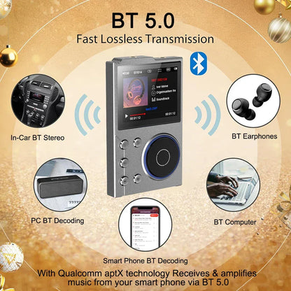 Hi-Fi Digital Audio MP3 Player Lossless DSD High Definition Portable MP3 Music Player Built-in 16GB Walkman Supports 20 Language